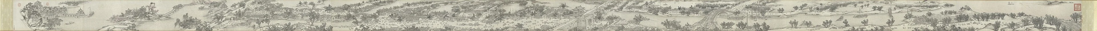 Along the River During the Ch'ing Ming Festival Season, by Shen Yuan, unspecified