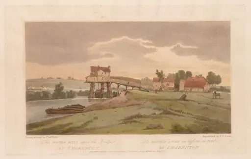 A Selection of Twenty of the Most Picturesque Views in Paris: The Water Mill above the Bridge at Charenton