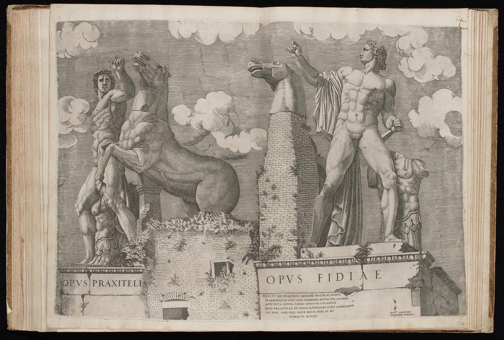The Dioscuri [Frontal View], by Italian 16th Century, ink, 1546