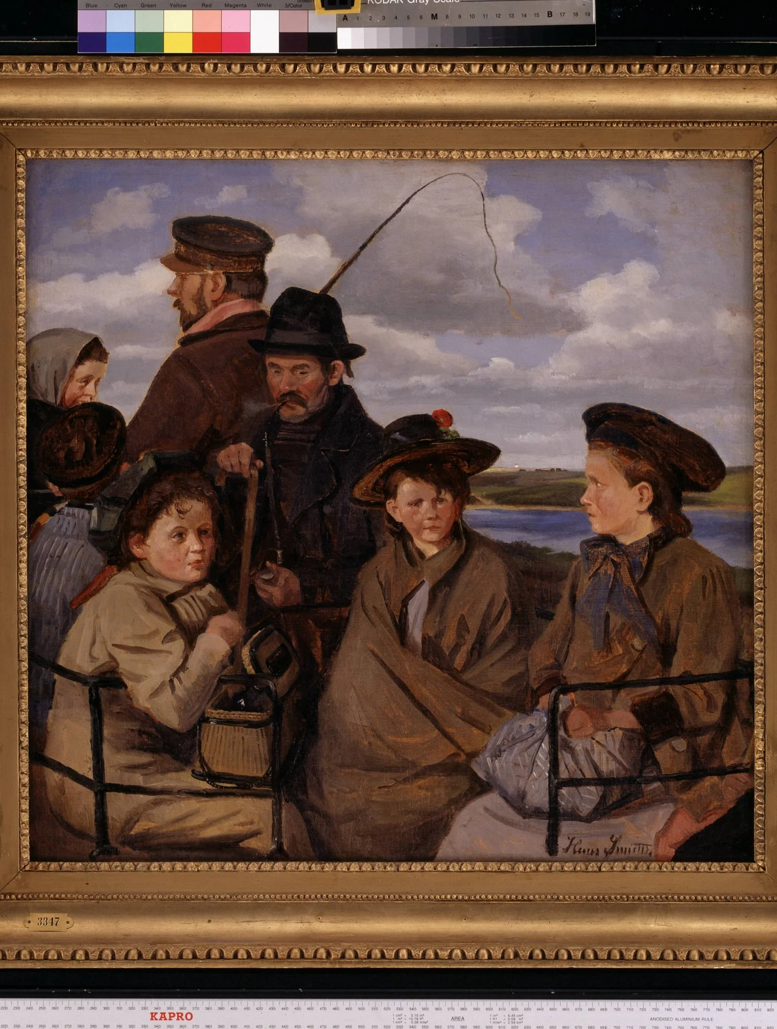 I dagvognen. Kunstnerens broderbørn, by Unknown, 1900