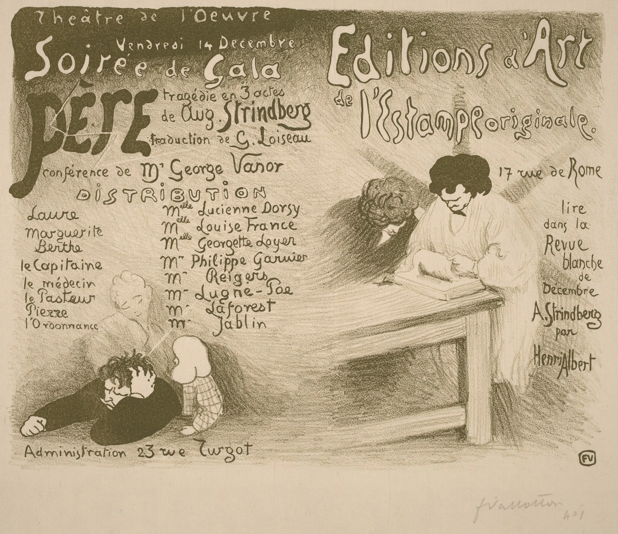 Père, by Félix Vallotton, ink, 1894