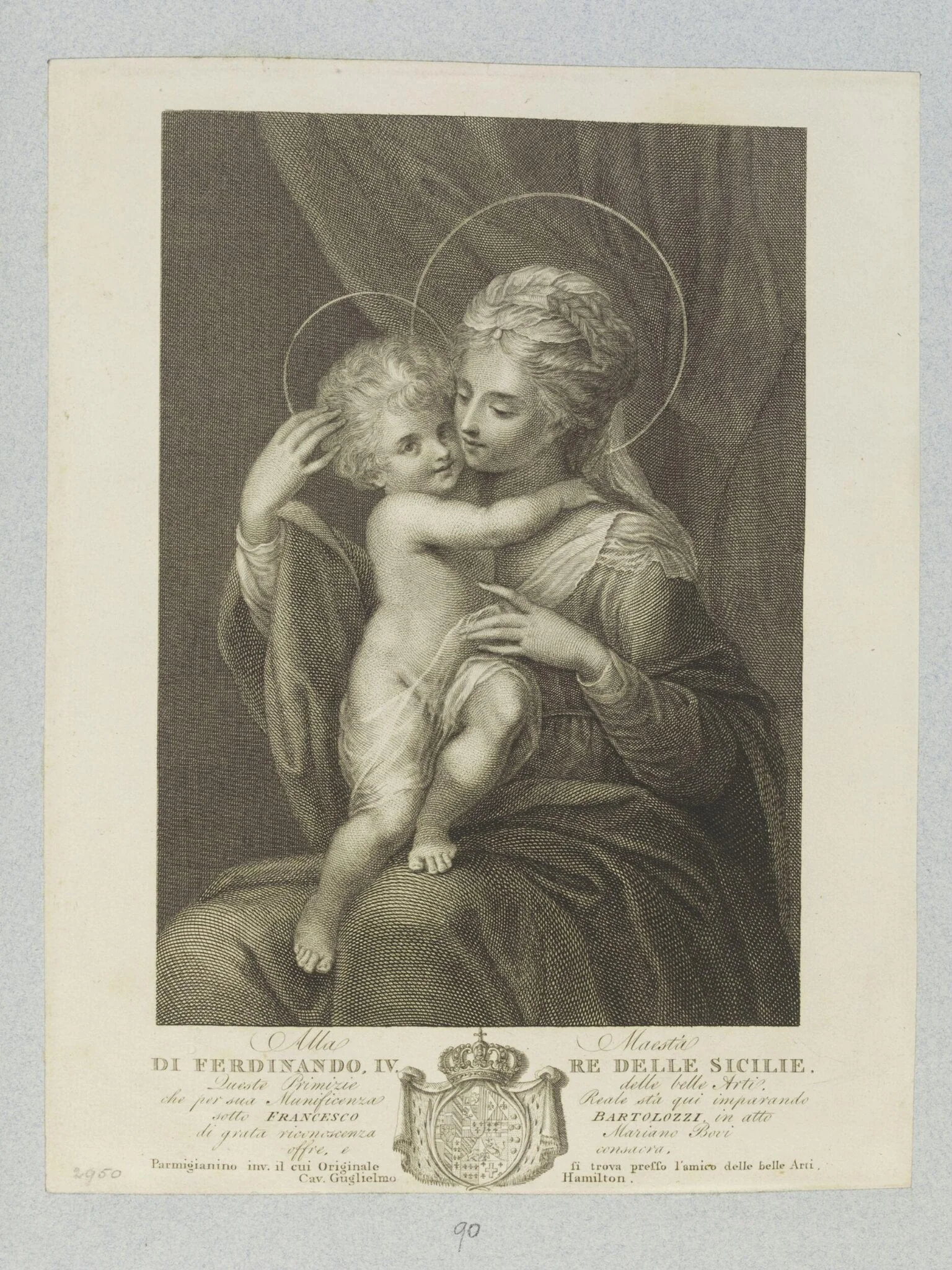 Virgin and Child, by Francesco Bartolozzi, 1740