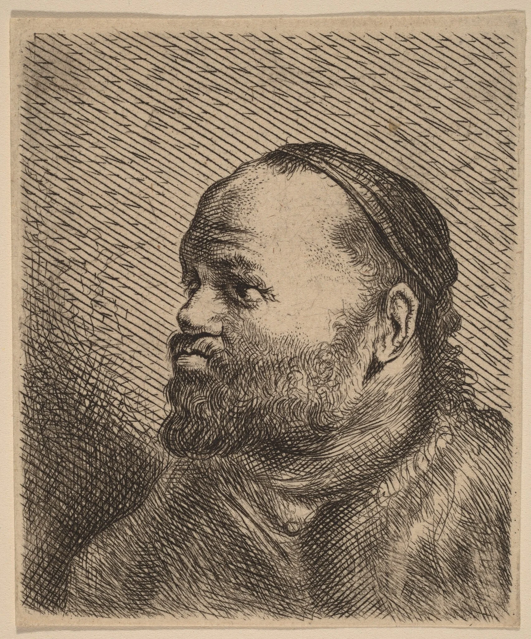 Bust of a Man with Thick Lips