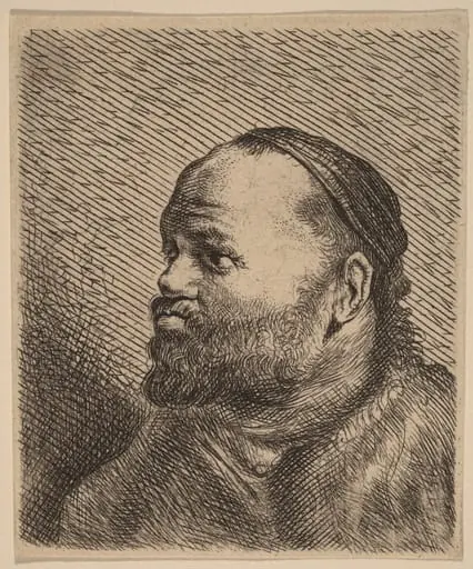 Bust of a Man with Thick Lips