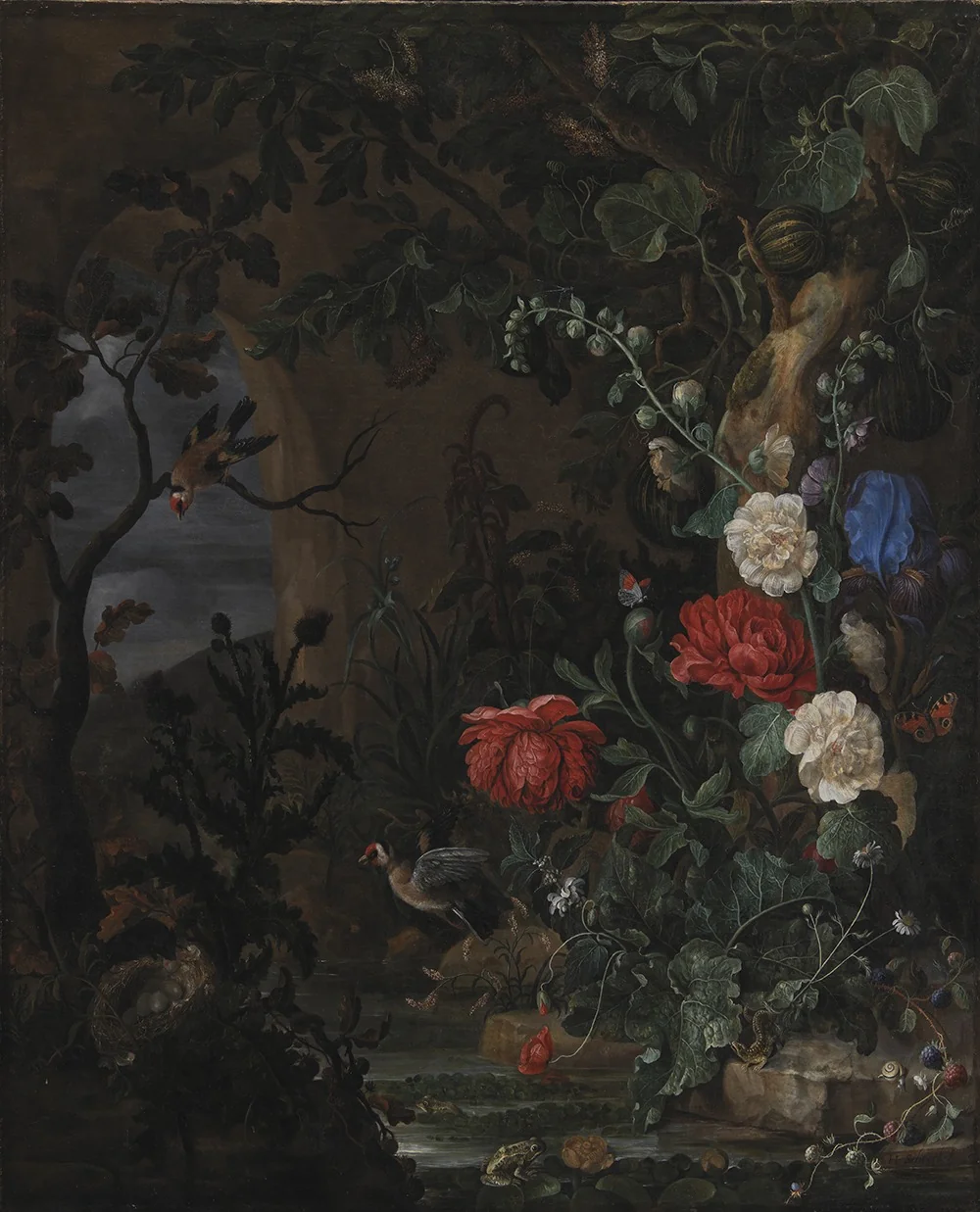 Flowers, by Hendrik Schoock, oil, 1688