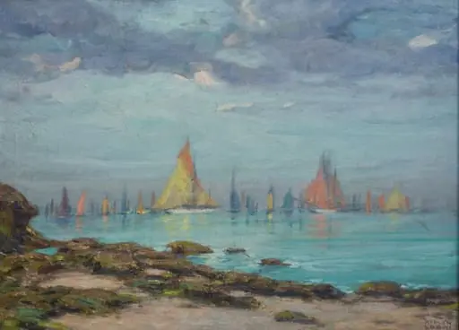 Peisaj cu bărci la Concarneau