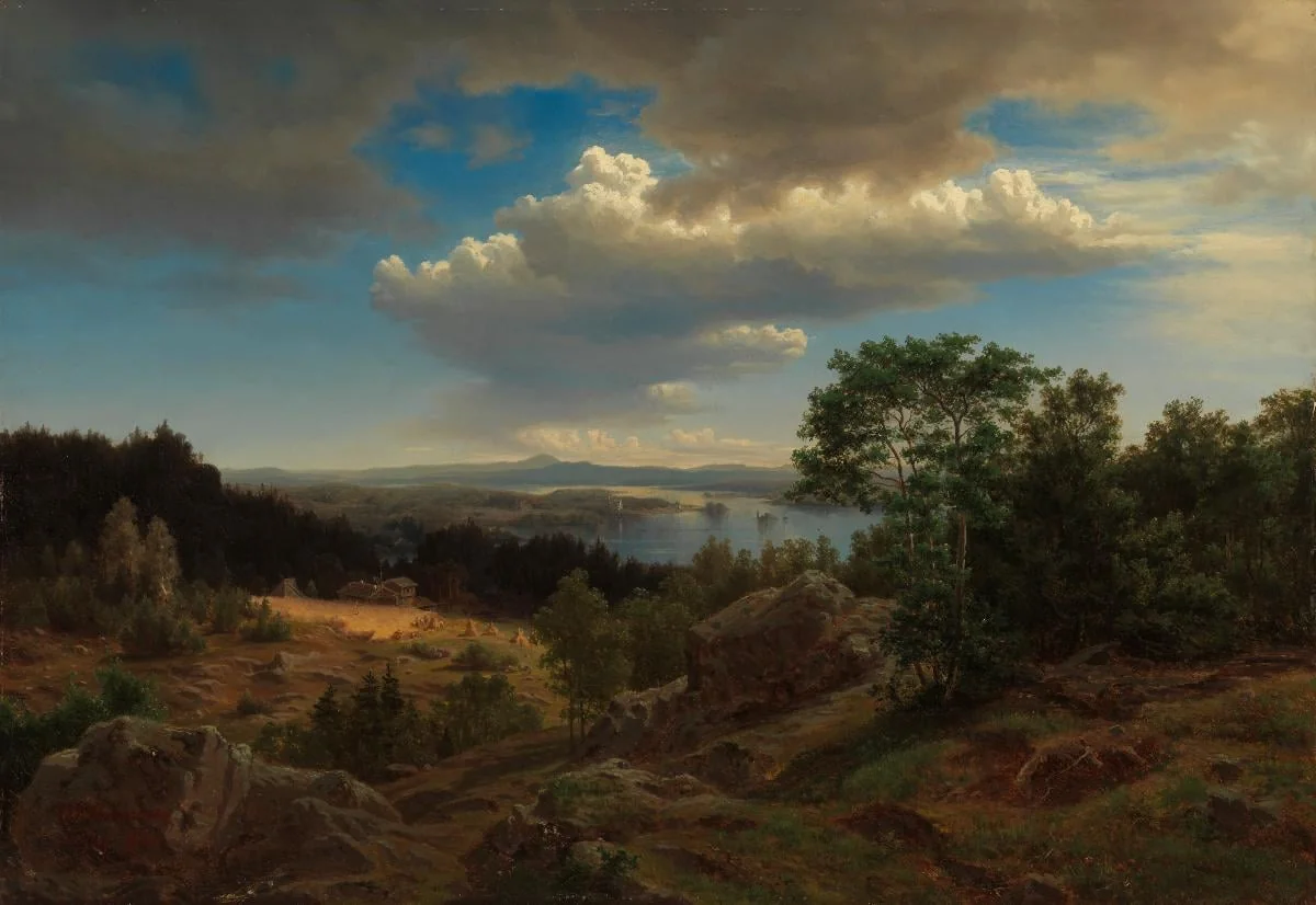 Suomalainen maisema, by Werner Holmberg, unspecified, 1855