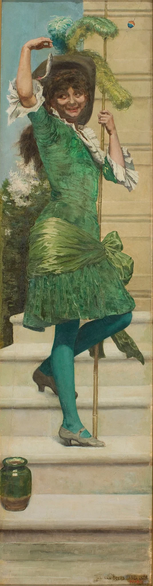 Fisherwoman, by Jan van Beers, oil, 1890