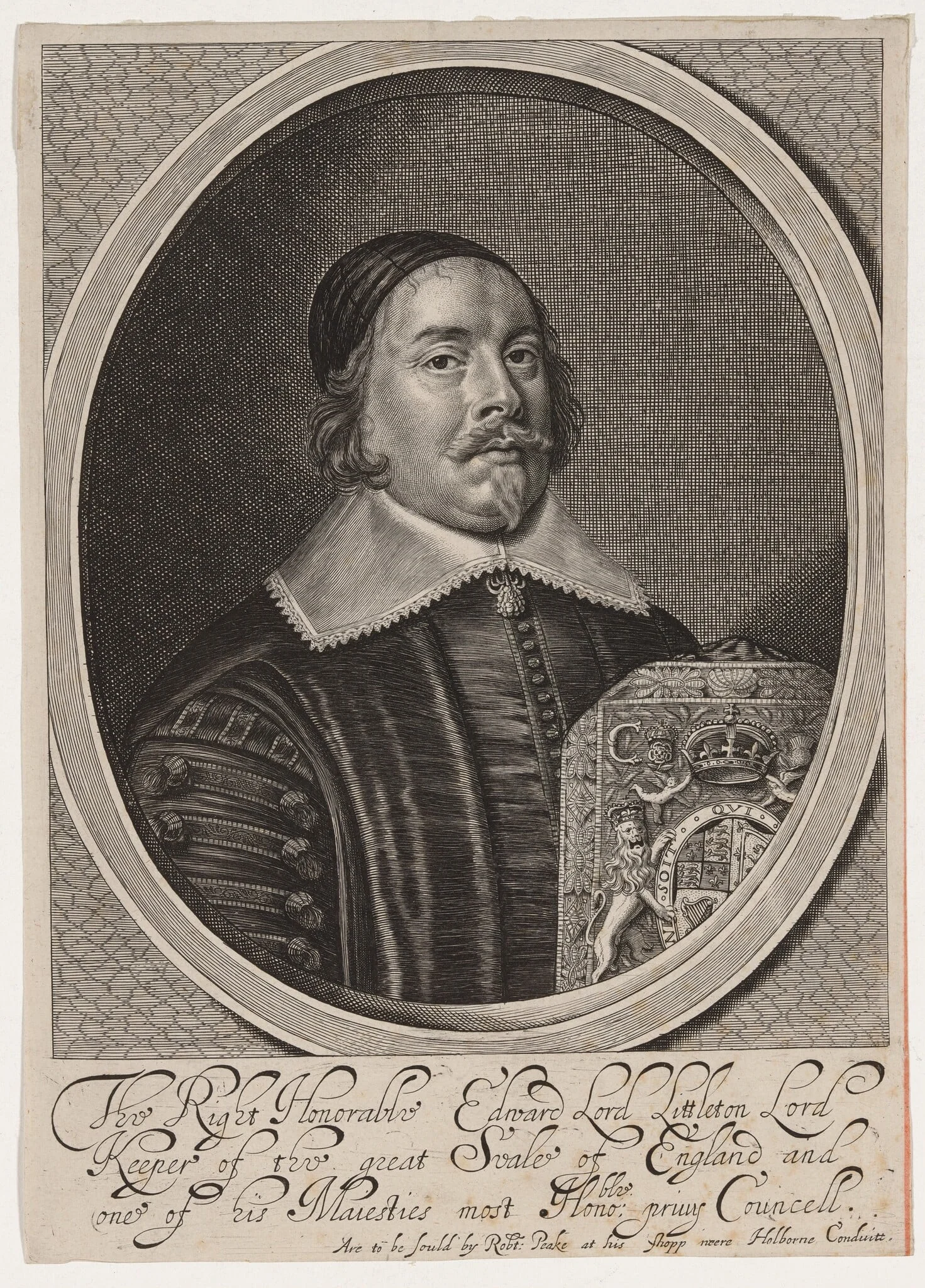 Edward, Lord Littleton, by William Faithorne, ink, 1659