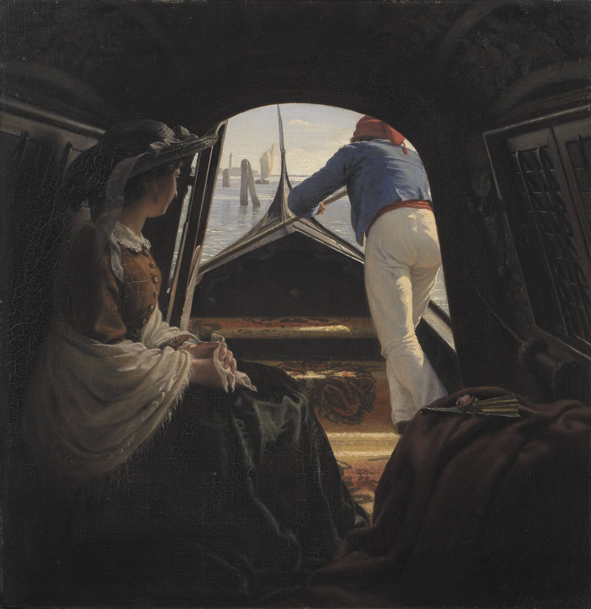 A Gondola, by Unknown, 1859