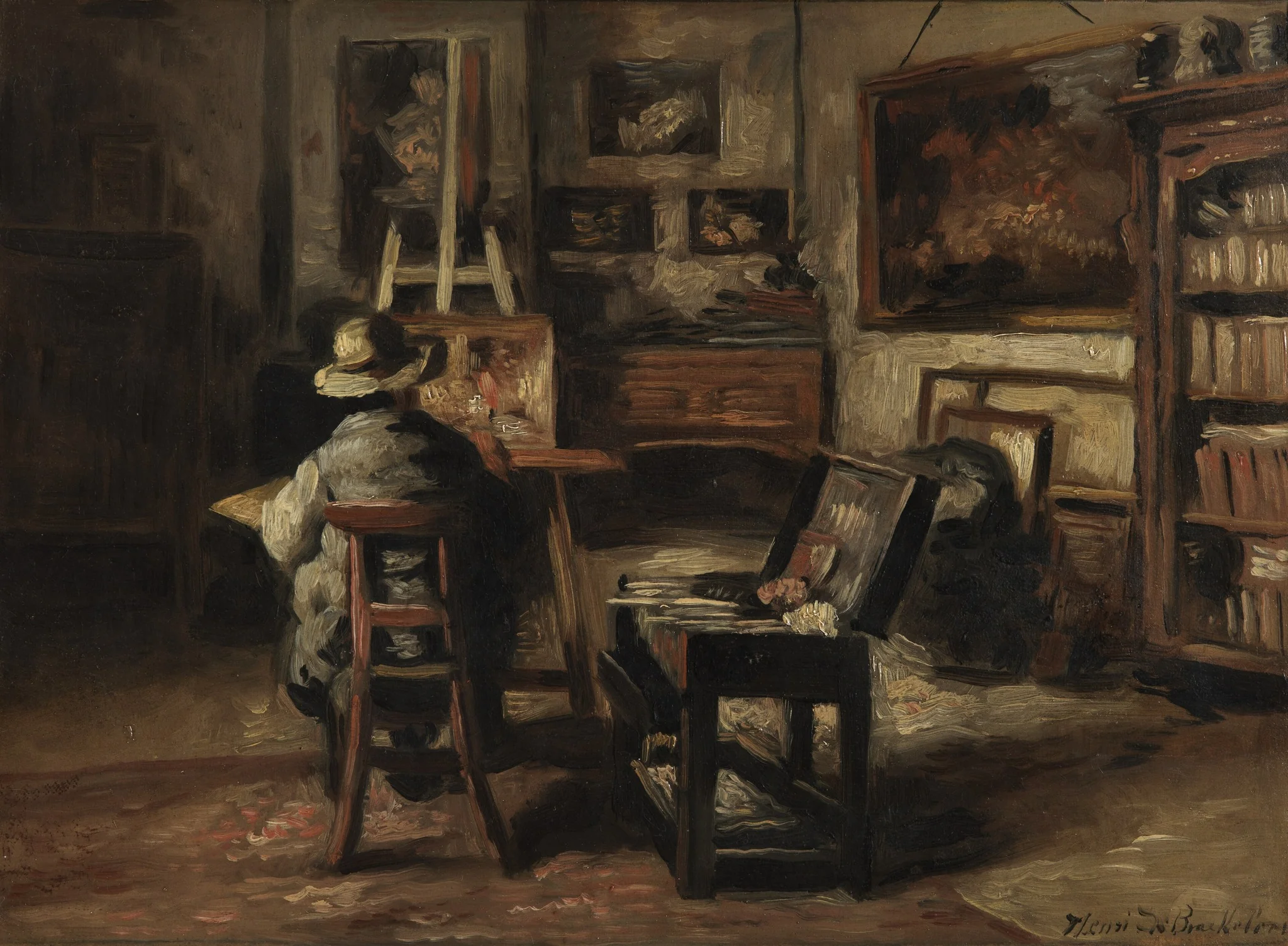 The Studio of Ferdinand De Braekeleer I, Father of the Painter