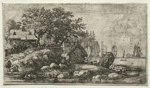 Eight landscapes (H.57-64): Landscape with Two Empty Boats