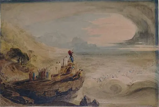 The destruction of the Egyptians in the Red Sea