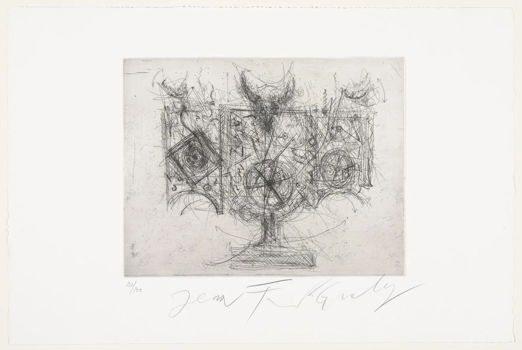 Untitled, by Jean Tinguely, ink, 1989