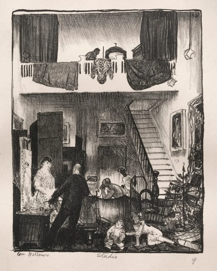 The Studio, Christmas 1916, by George Bellows, 1916