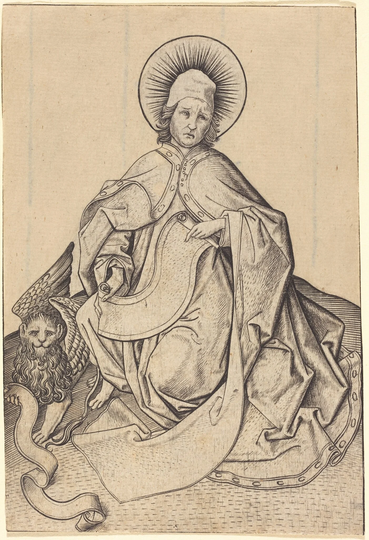 Saint Mark, by Master E.S., ink, 1462