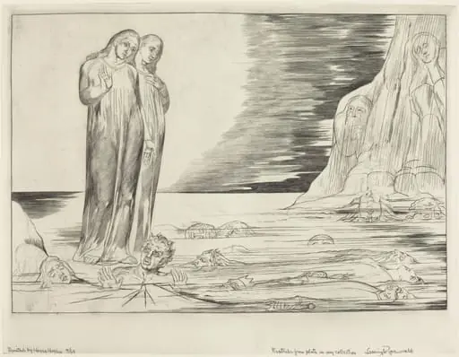 The Circle of the Traitors; Dante's Foot Striking Bocca degli Abbate