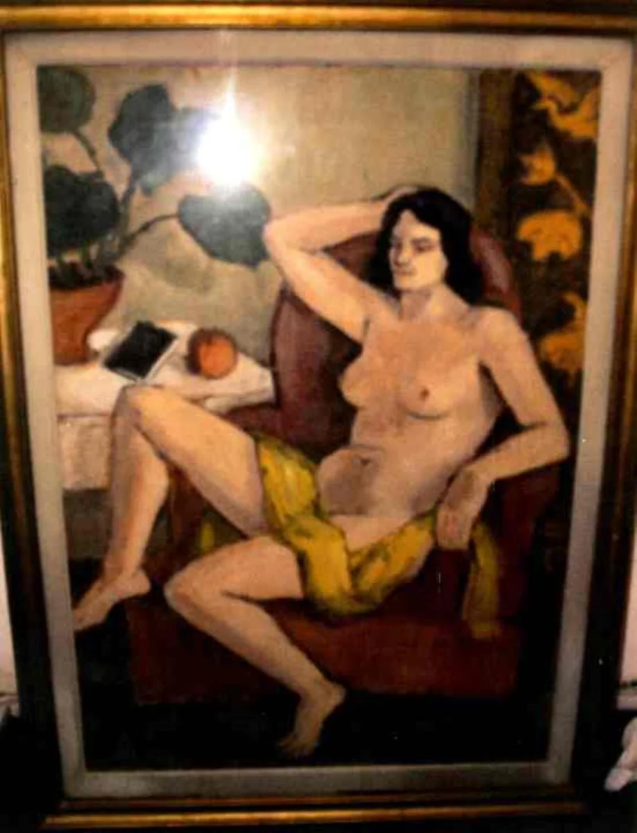 Nud cu eșarfă galbenă, by Theodor Pallady, unspecified, 1940