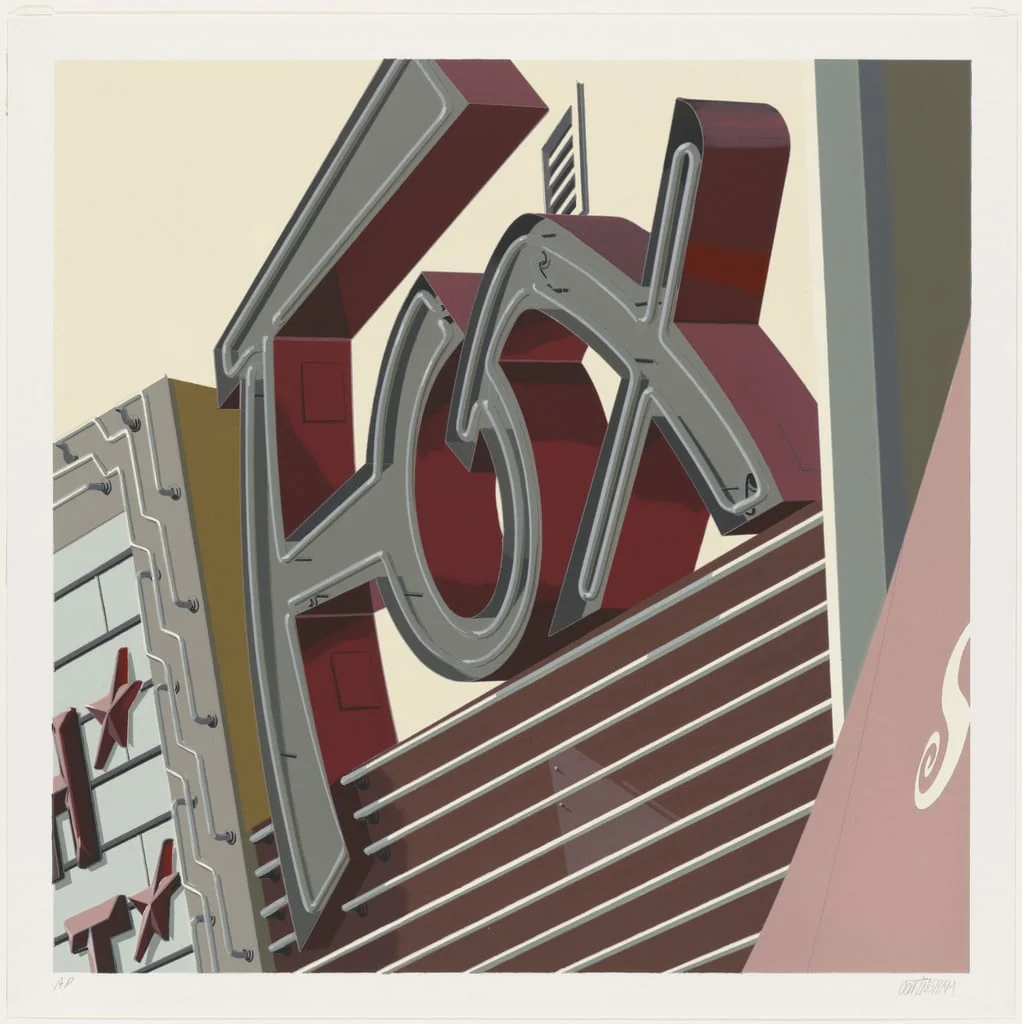 Untitled, by Robert Cottingham, ink, 1973