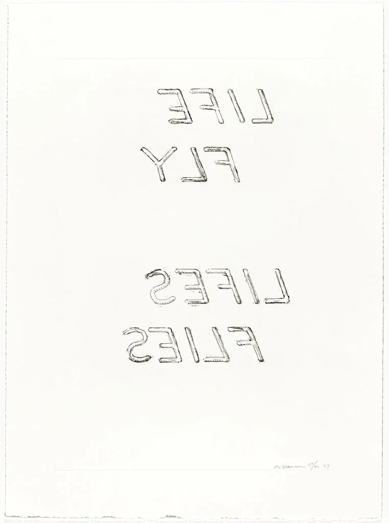 Untitled, by Bruce Nauman, ink, 1997