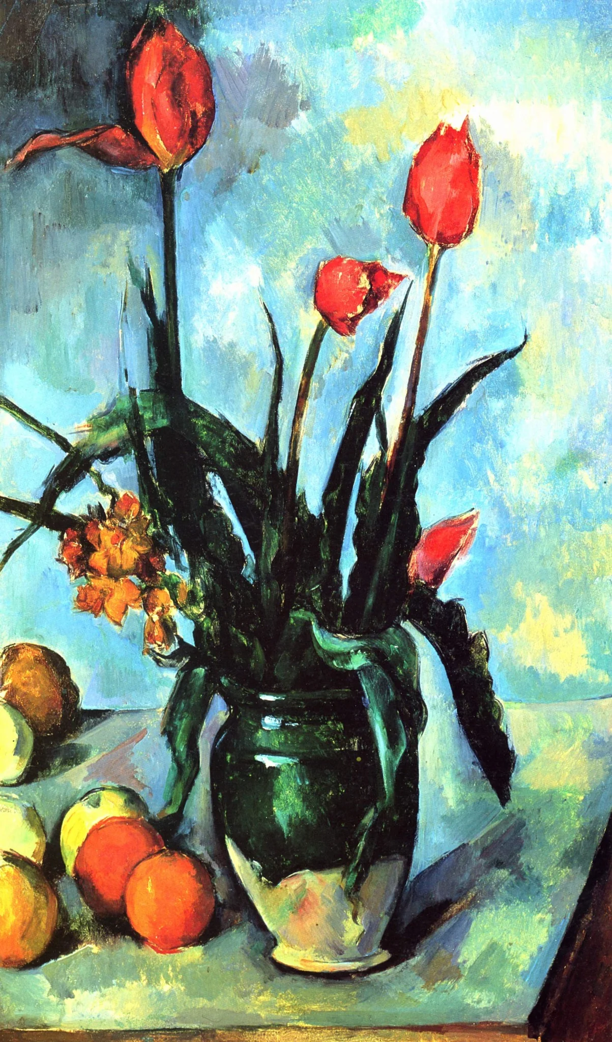 Le Vase de tulipes (Tulipes in a Vase), by Paul Cezanne, oil, 1896