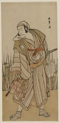 Ichikawa Danjuro V as a Traveller Beside a Clump of Iris