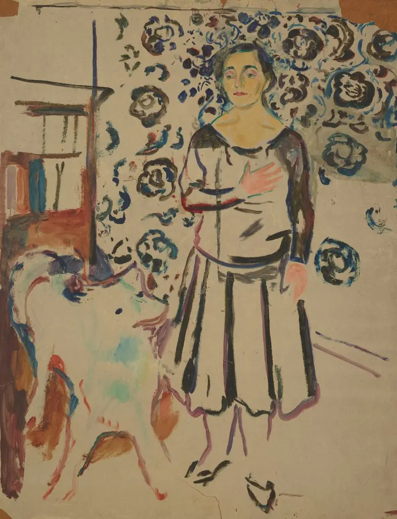 Woman with Samoyed