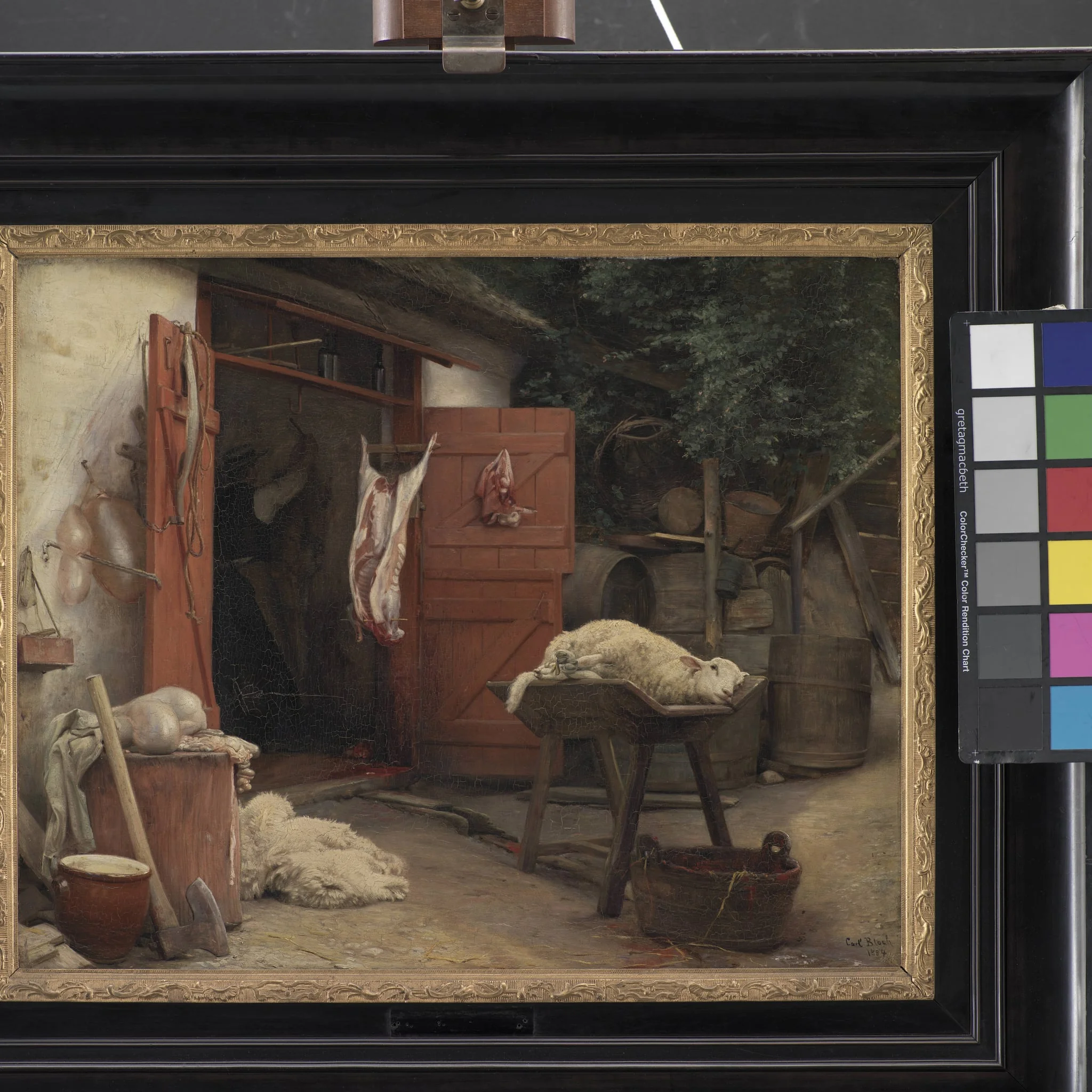 A Slaughterhouse in Hellebæk, by Unknown, 1884