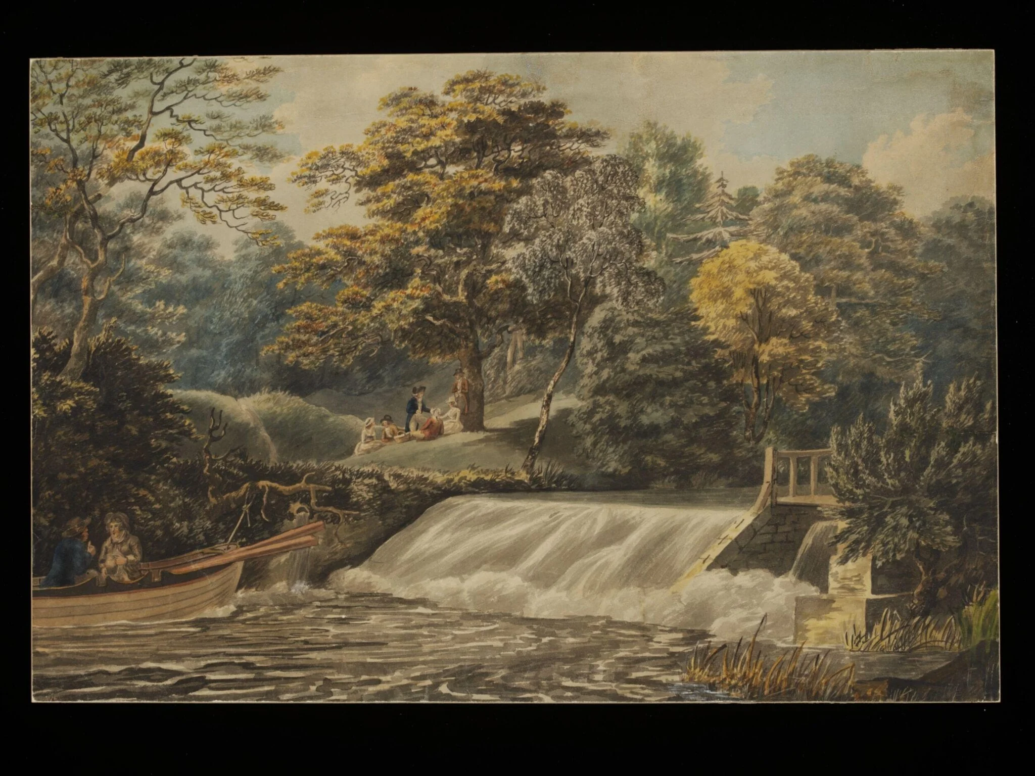A Picnic Party, by George Samuel, watercolor, 1790