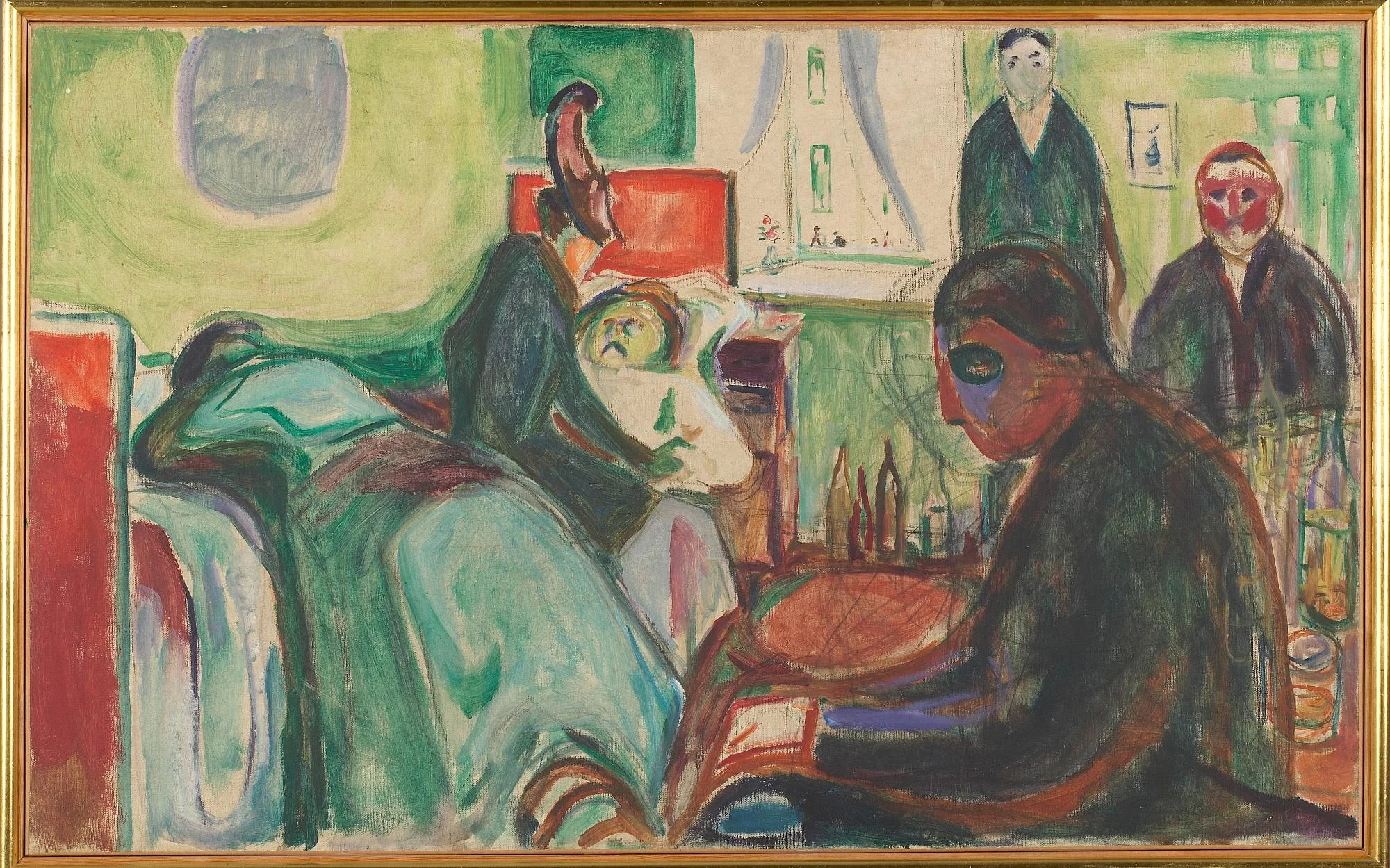 The Death of the Bohemian, by Edvard Munch, oil, 1925