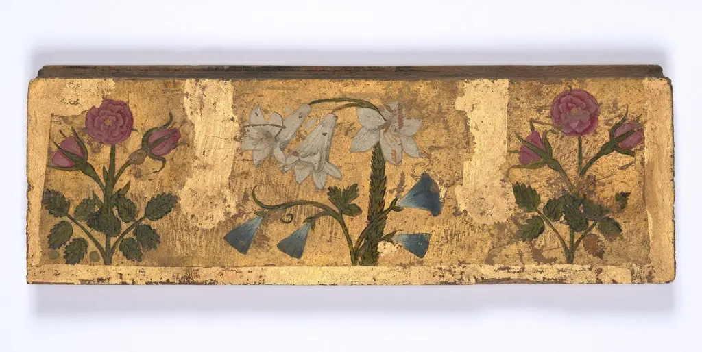 Two Panels with Flower Designs