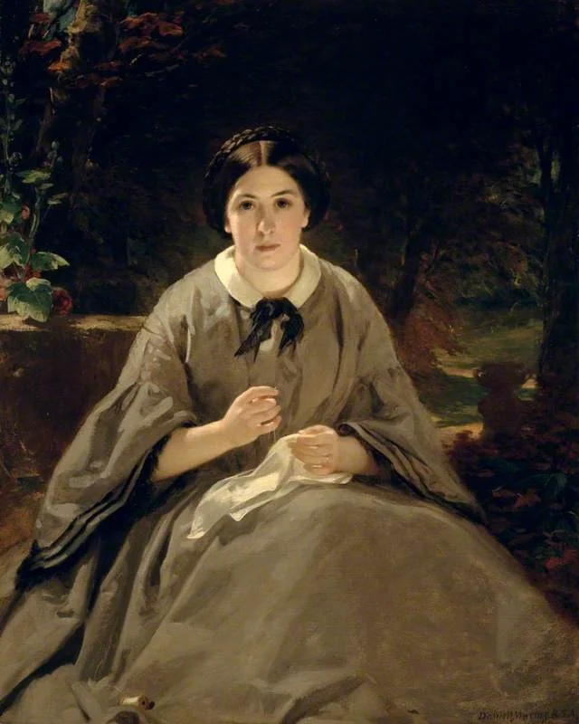 A Lady in Grey (Portrait of the Artist's Daughter, later Mrs Wiseman), by Daniel Macnee, oil, 1859
