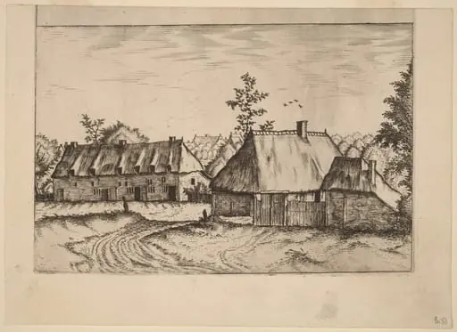 Farm and Row of Houses