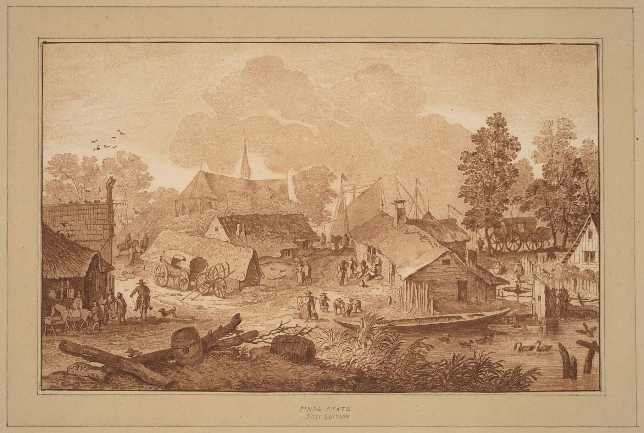 Village with Pond