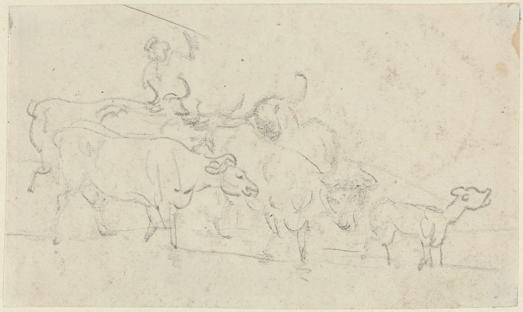 Cattle, by Thomas Rowlandson, graphite, 1792