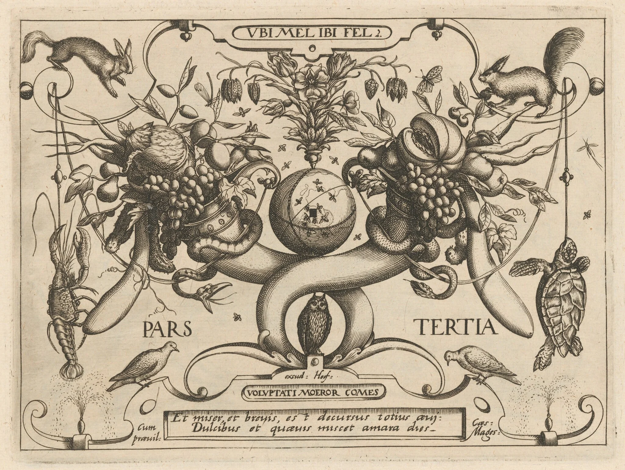 Archetypa studiaque patris Georgii Hoefnagelii [Part 3, Plate 1], by Jacob Hoefnagel, ink, 1592