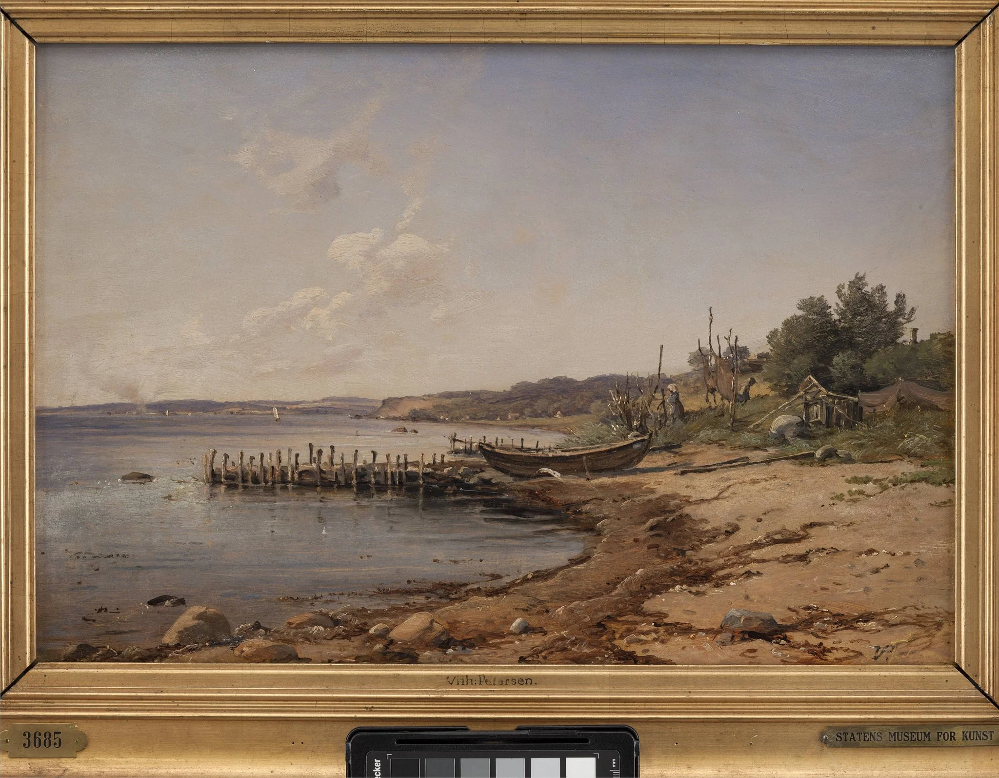 A Beach by the Sound, by Unknown, 1874
