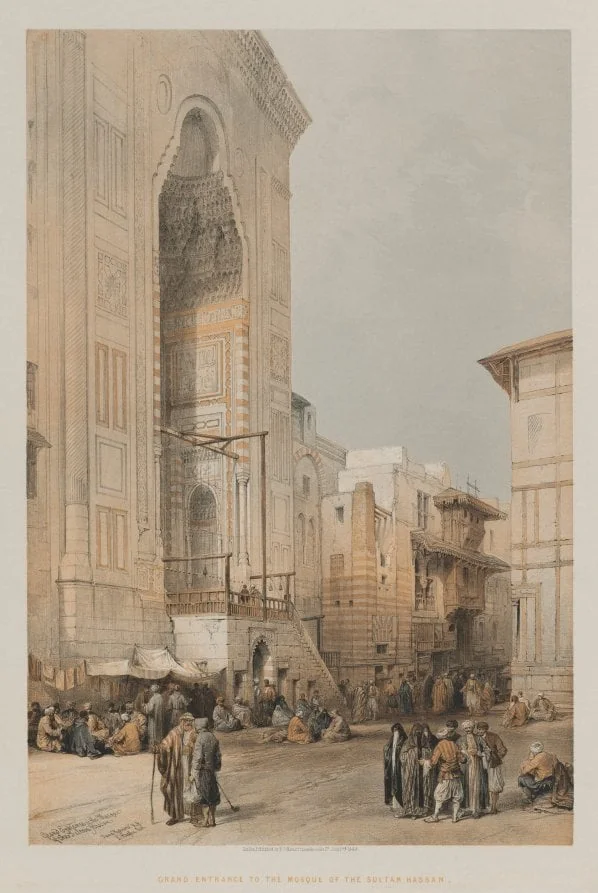 Egypt and Nubia, Volume III: Grand Entrance to the Mosque of the Sultan Hassan, by Louis Haghe, 1849
