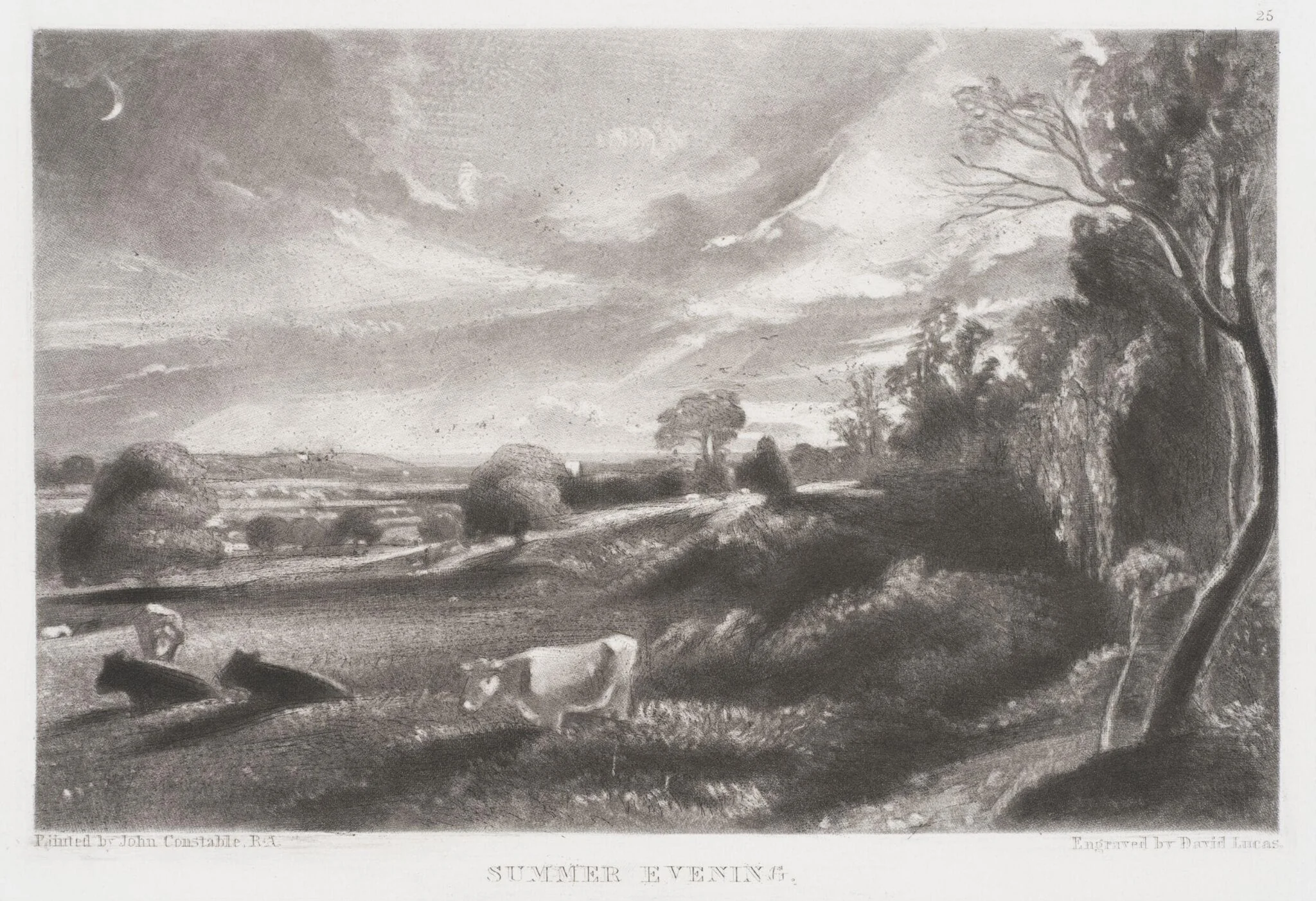 SUMMER EVENING, by John Constable, 1855