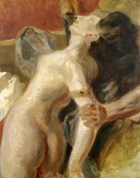 Study for "The Death of Sardanapalus", by Eugène Delacroix, oil, 1850