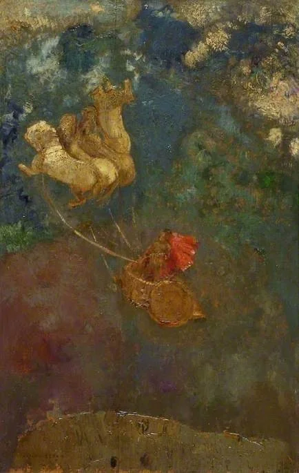 Le char d'Apollon, by Odilon Redon, oil, 1908