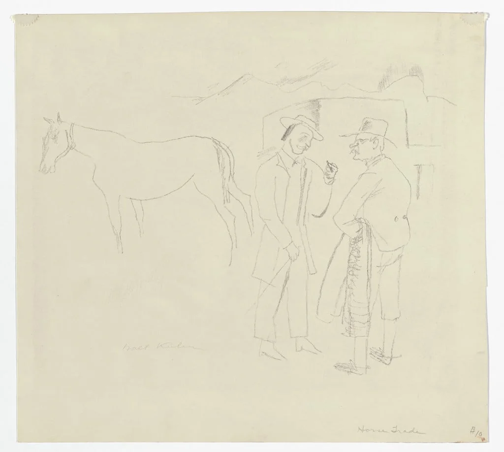 Untitled, by Walt Kuhn, ink, 1921