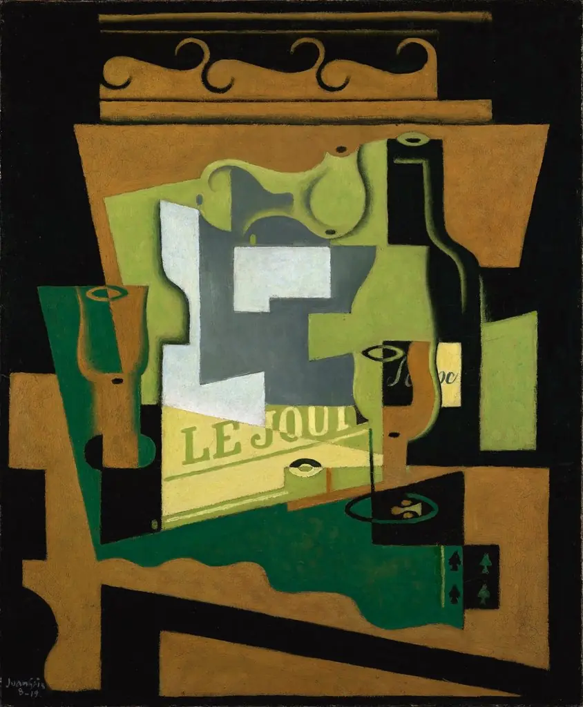 Still life with a bottle of Bordeaux