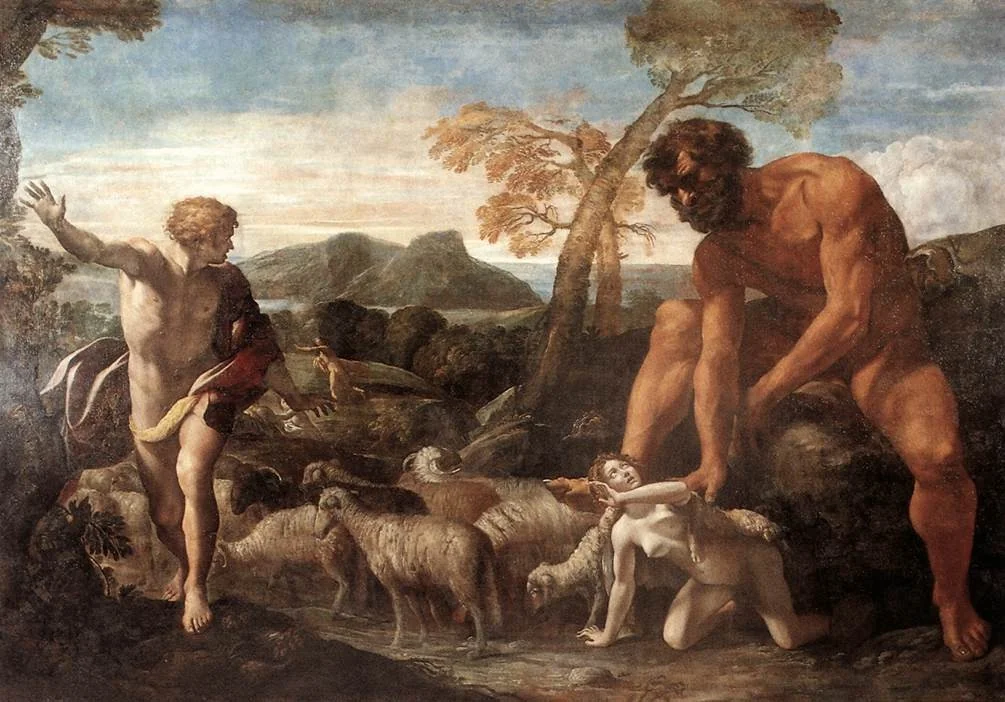 Norandino and Lucina Discovered by the Ogre, by Giovanni Lanfranco, oil, 1624