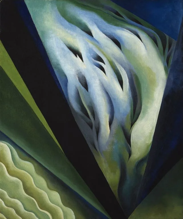 Blue and Green Music, by Georgia O'Keeffe, oil, 1919