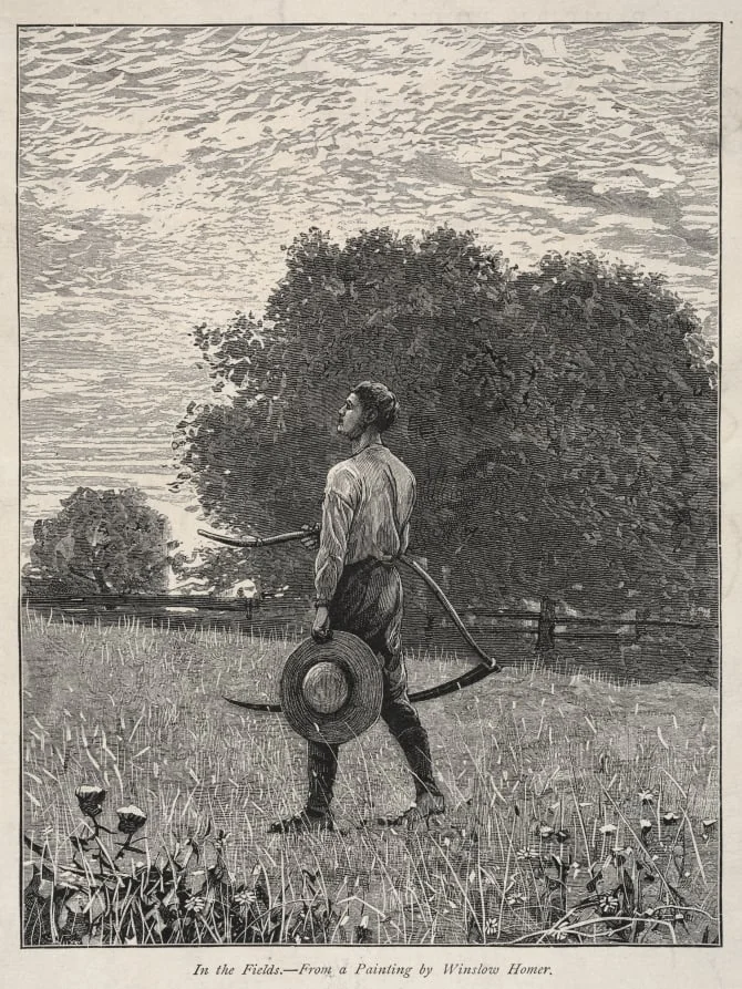 In the Fields, by Winslow Homer, 1879