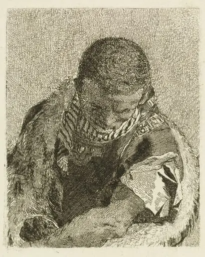 Head of a Moor Bending Forward