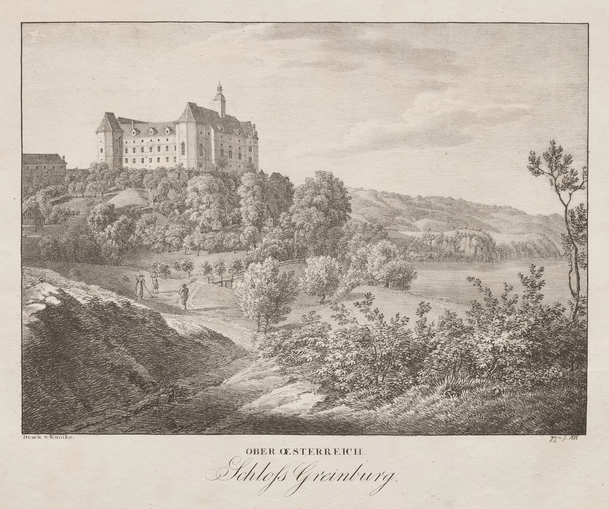 Ober-oesterreich, Schloss Greinburg, by Jakob Alt, 1839