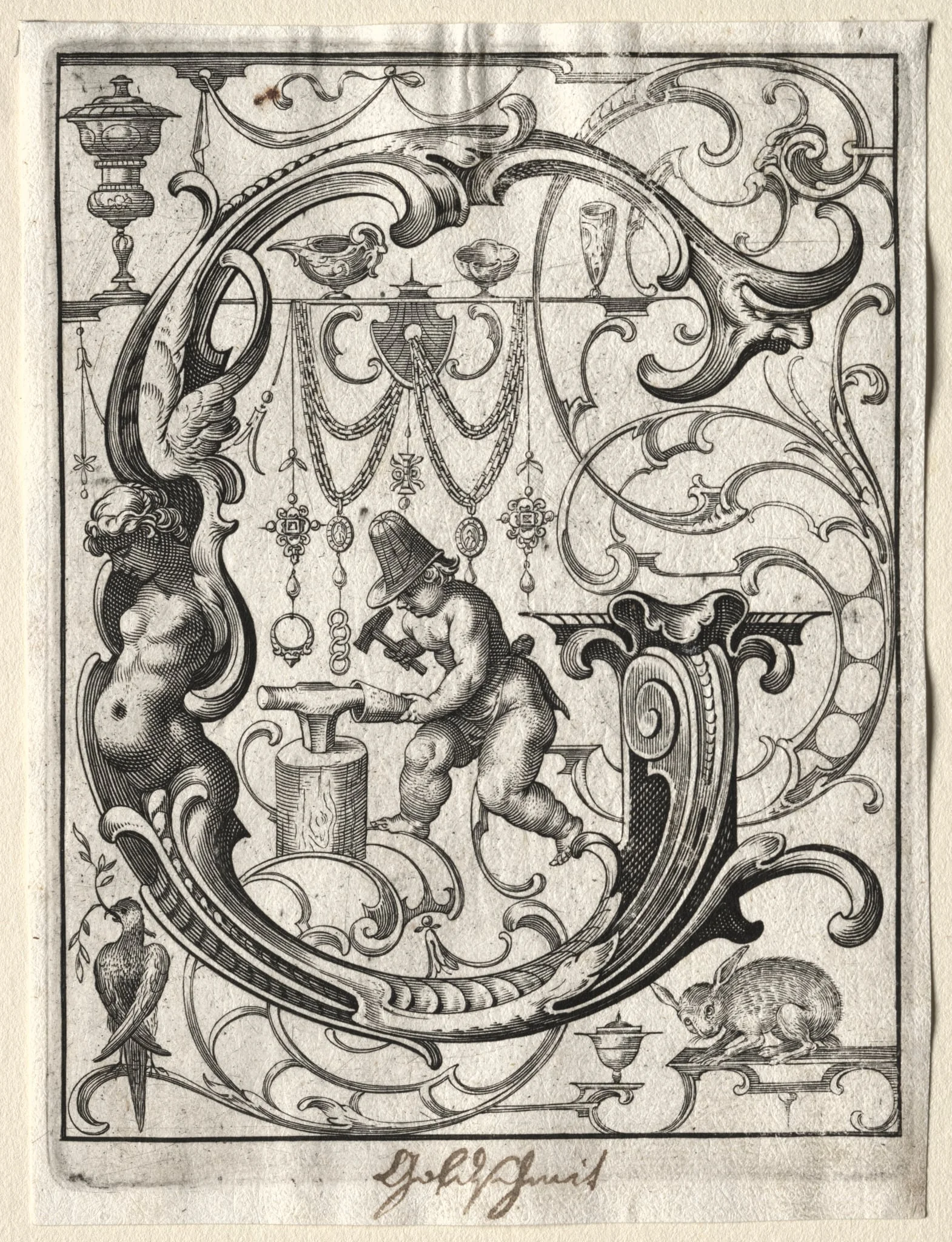 New ABC Booklet:  G, by Lucas Kilian, 1627