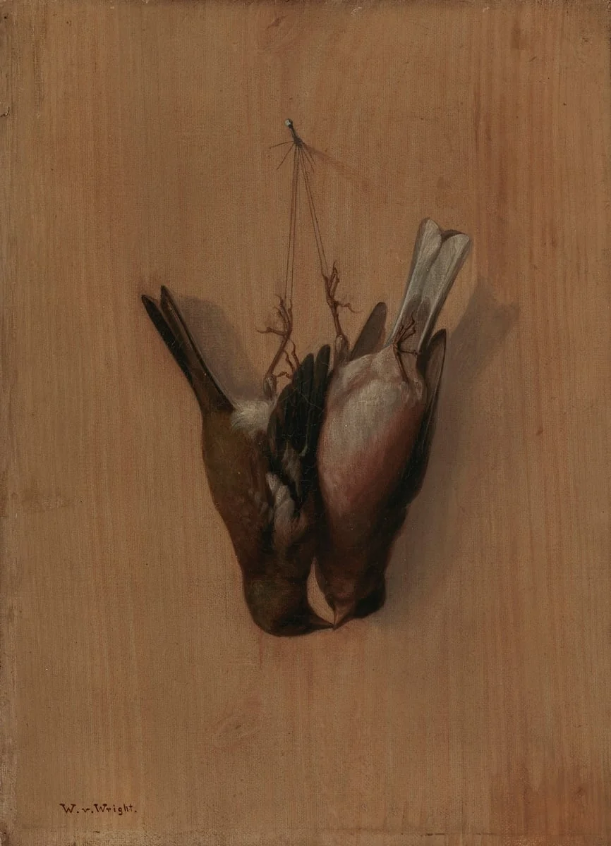 Kaksi riippuvaa peipposta, by Wilhelm von Wright, unspecified, 1858